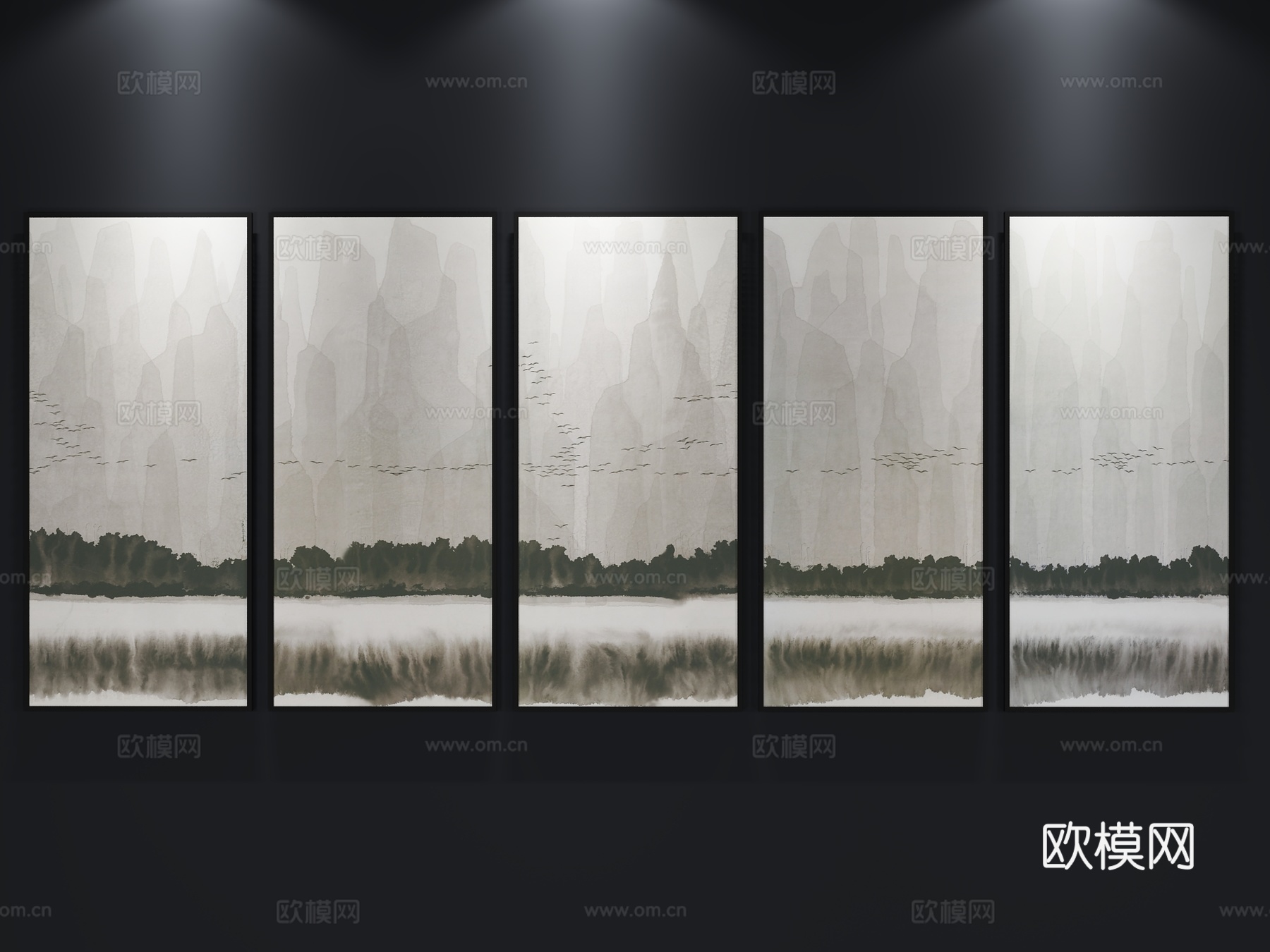 现代装饰画 北欧挂画3d模型下载