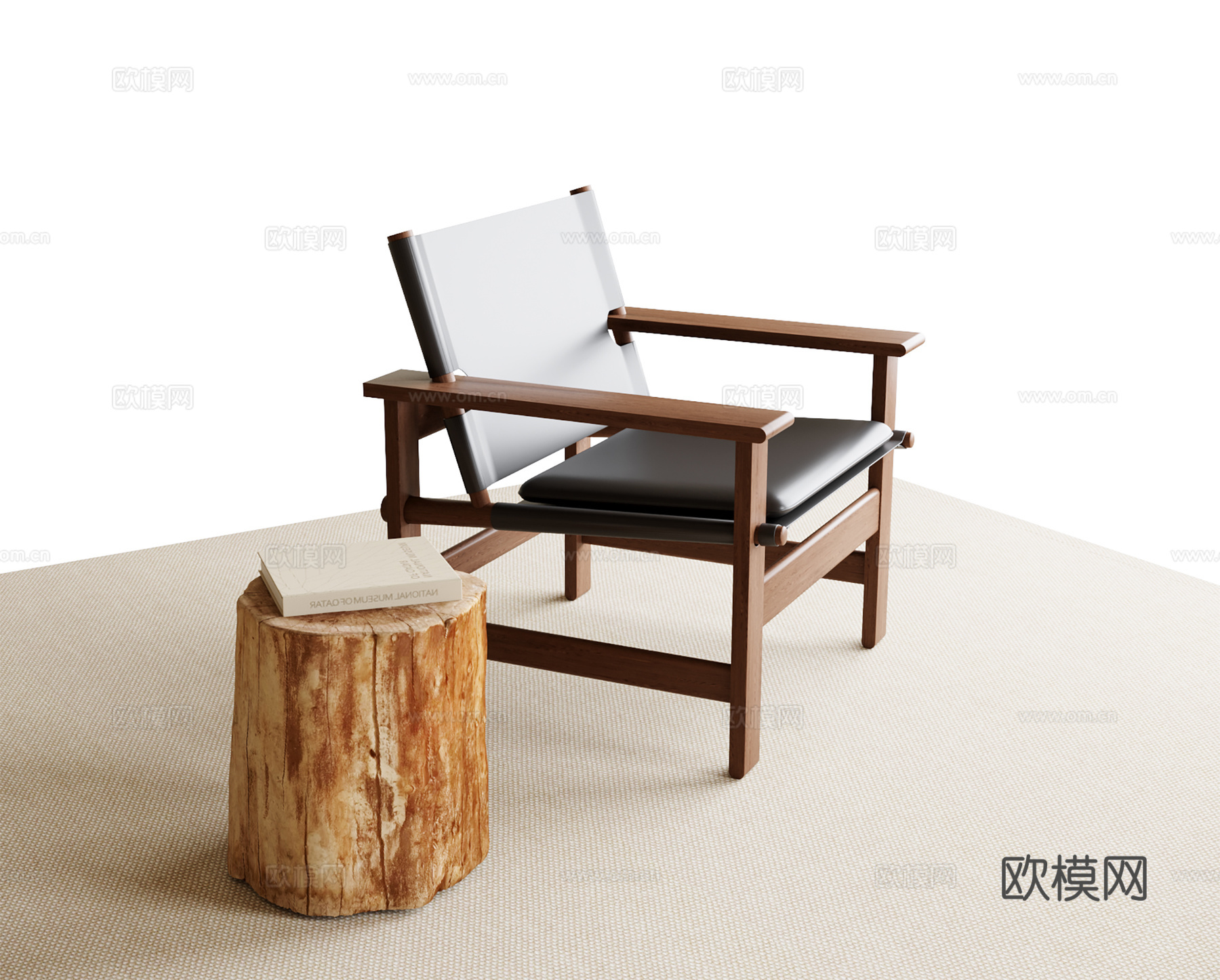 现代休闲椅 单椅su模型