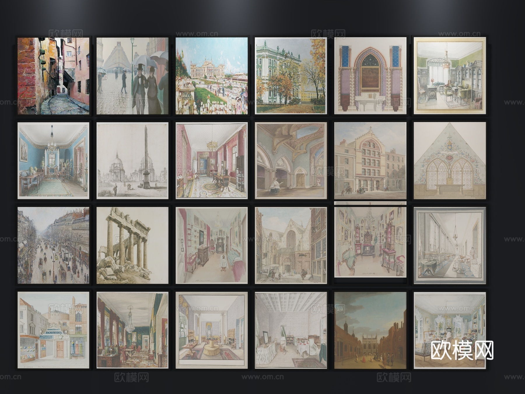现代装饰画 北欧挂画3d模型下载