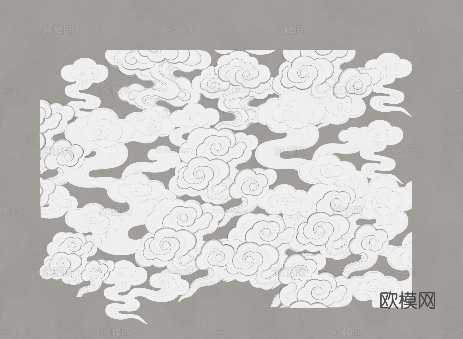 现代浮雕 浮雕挂件 浮雕装饰 祥云 祥云浮雕 祥云装饰su模型