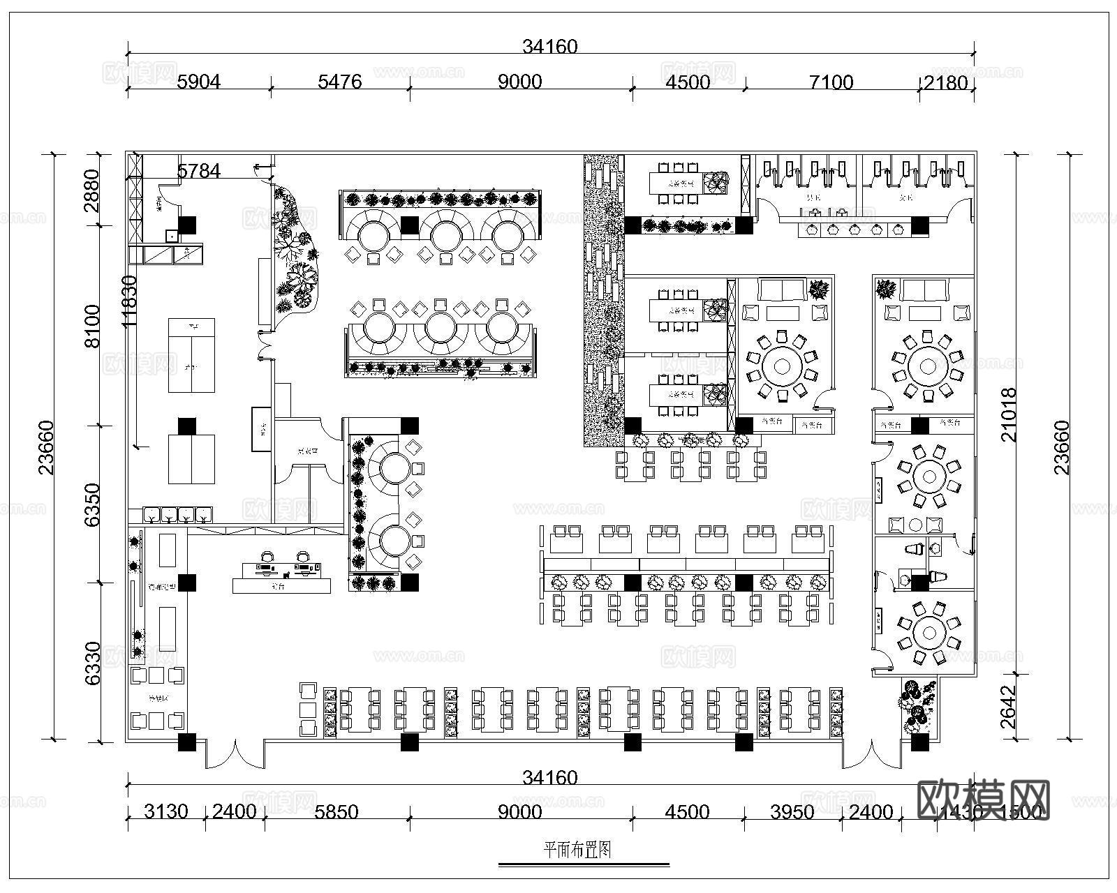火锅店CAD平面图cad施工图