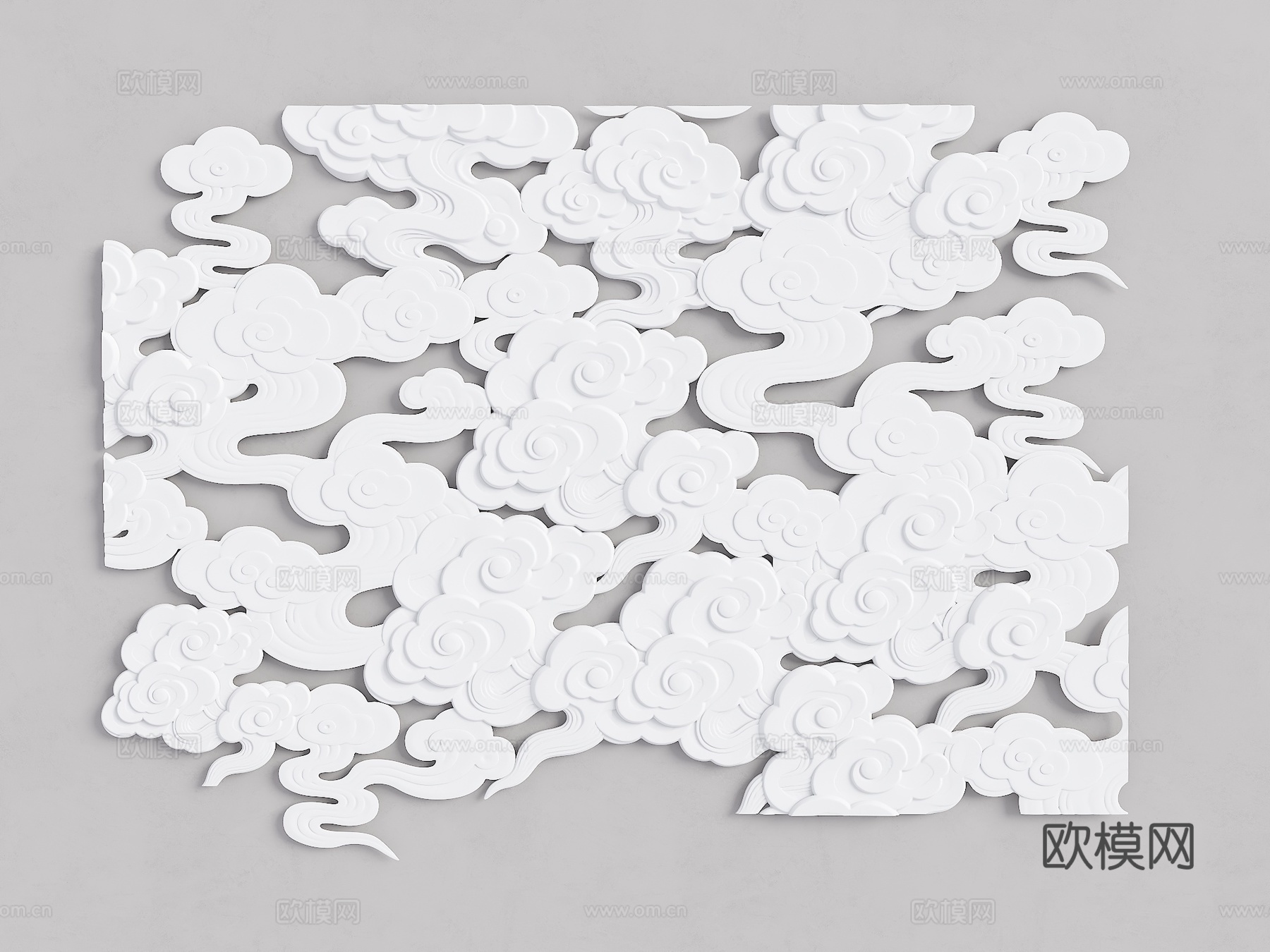 现代浮雕 浮雕挂件 浮雕装饰 祥云 祥云浮雕 祥云装饰su模型
