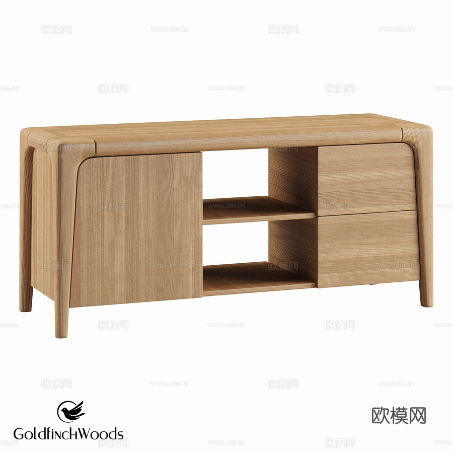 Goldfinwoods双抽屉柜3d模型下载
