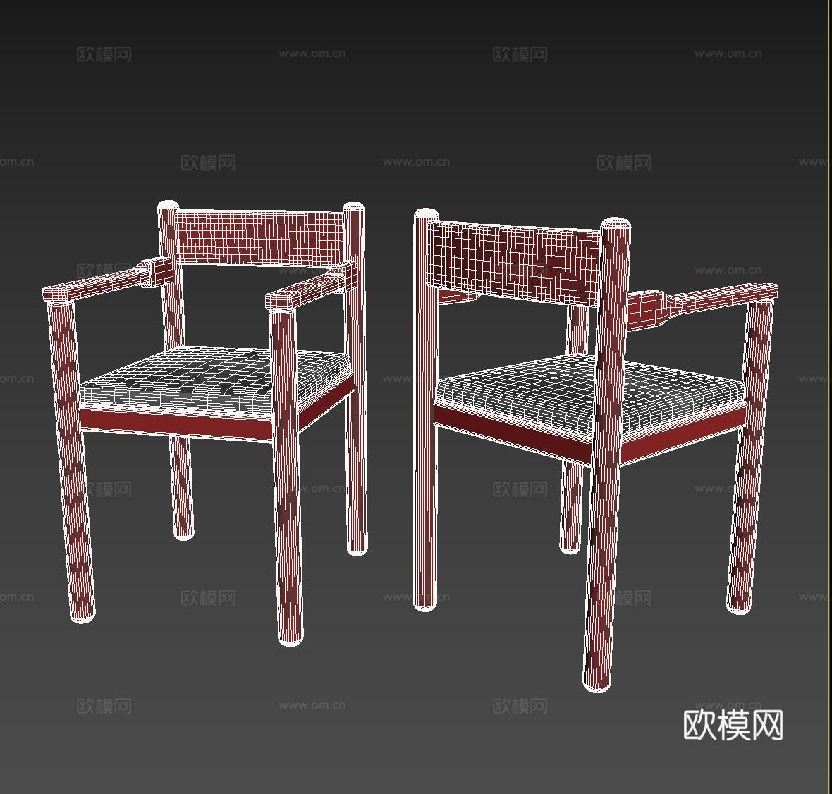 现代单椅3d模型下载（渲染图6）