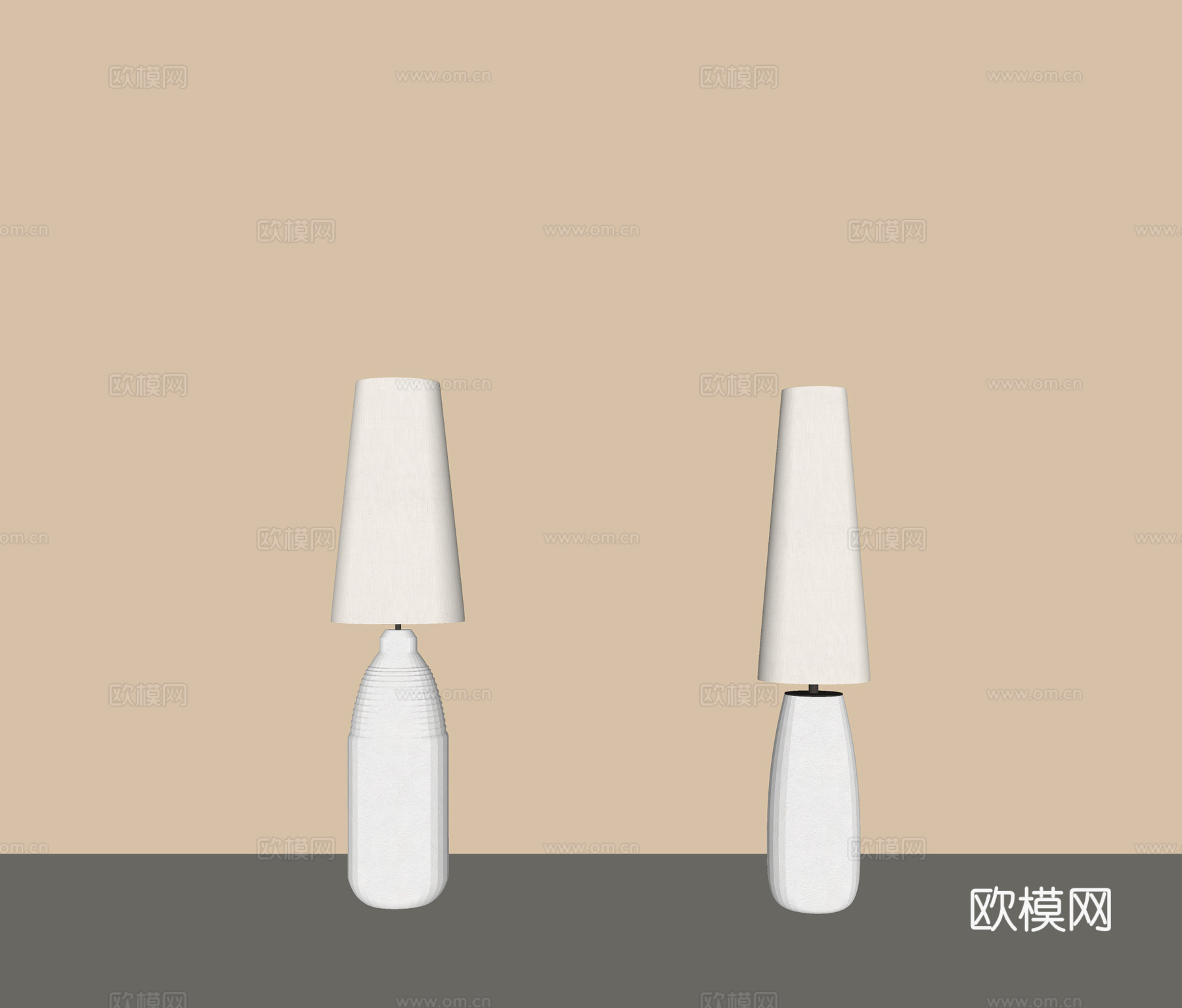 侘寂风落地灯 客厅落地灯 艺术落地灯 复古落地灯 书房落地灯su模型