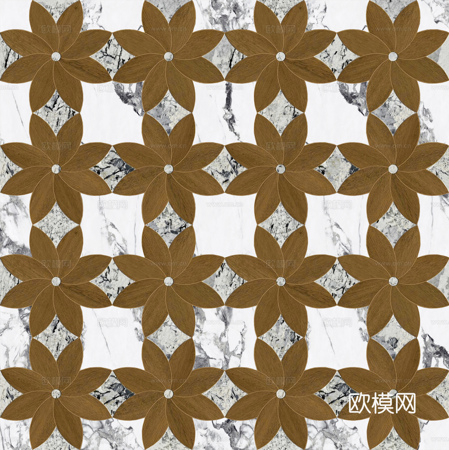 大理石木地板拼花