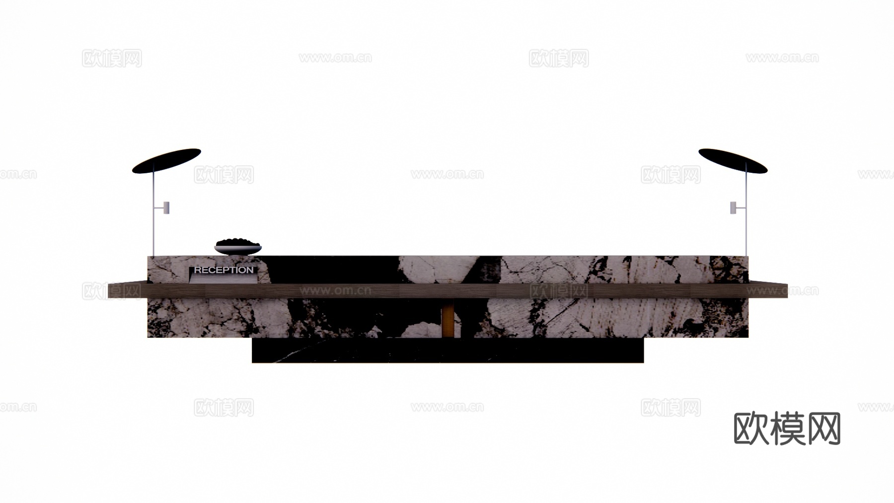 大厅 接待 酒店前台 工装 工位 公司前台 办公su模型