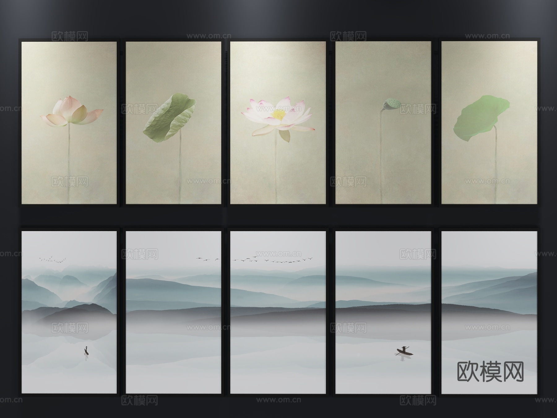 现代 北欧 挂画 装饰画3d模型下载