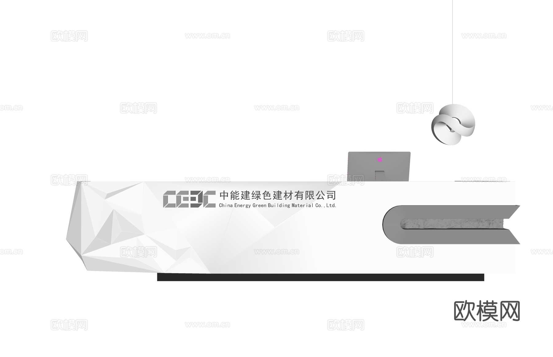 大厅 工位 办公空间su模型