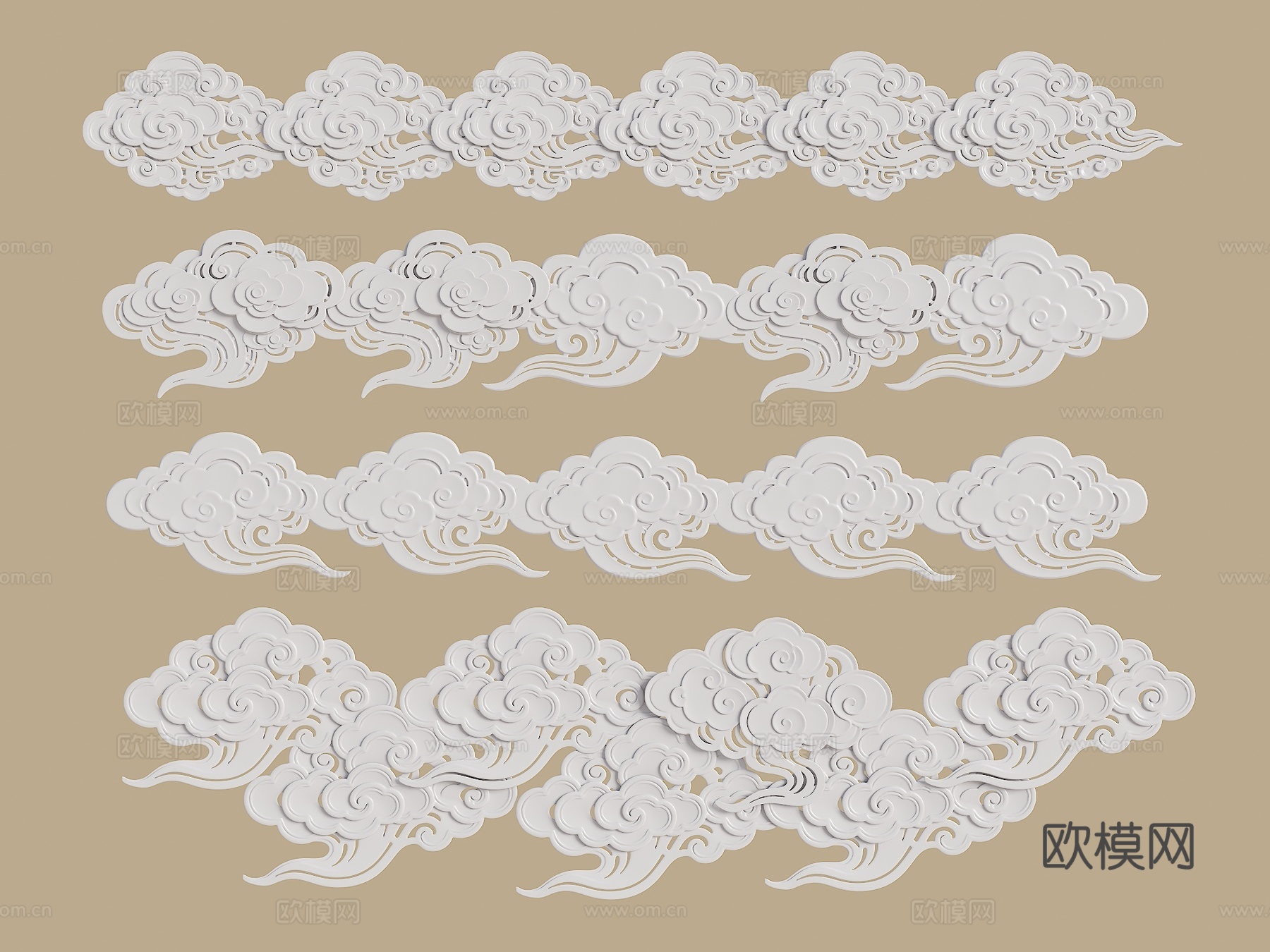 现代浮雕 浮雕挂件 浮雕装饰 祥云 祥云浮雕 祥云装饰su模型