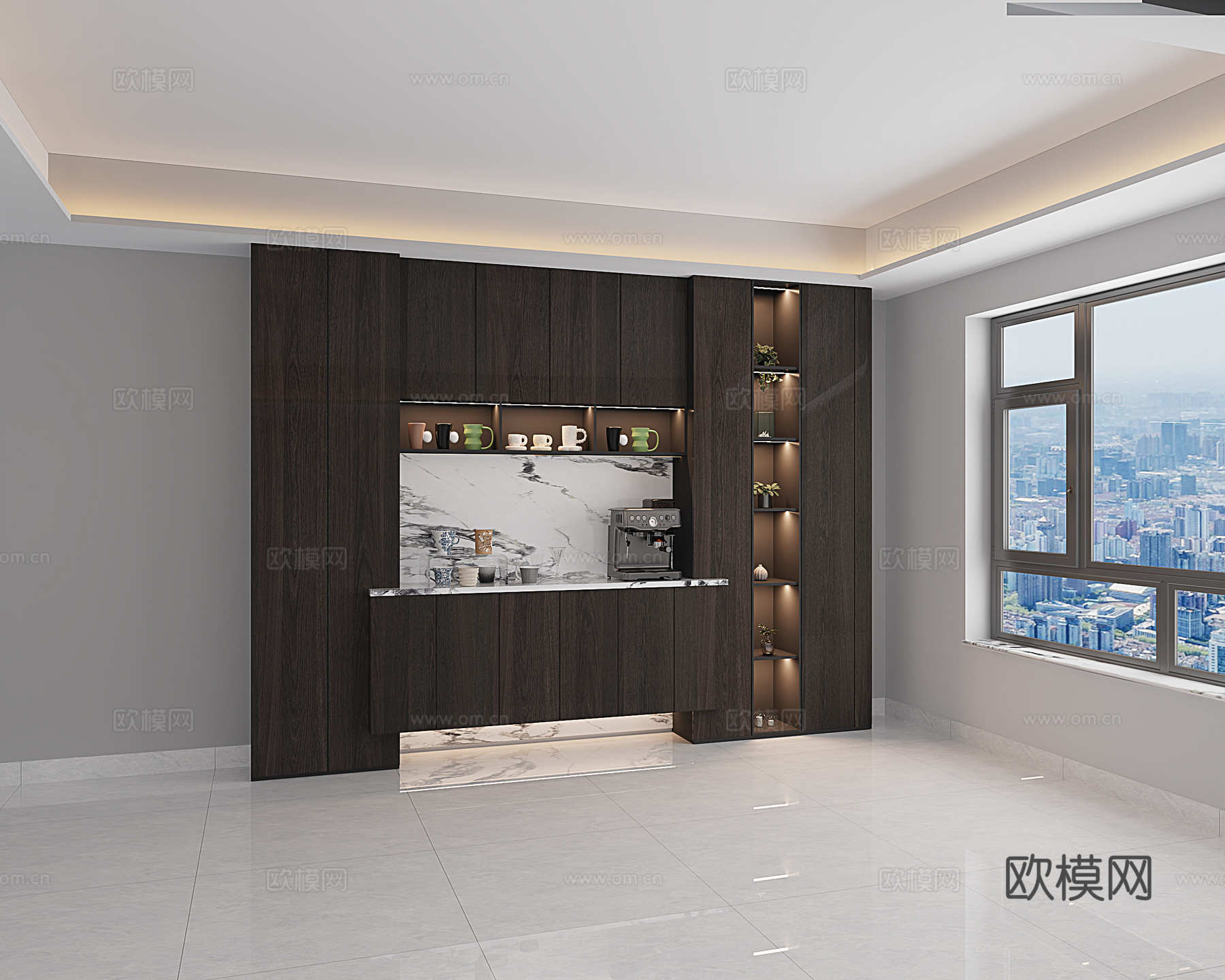 餐边柜/酒柜免费3d模型下载