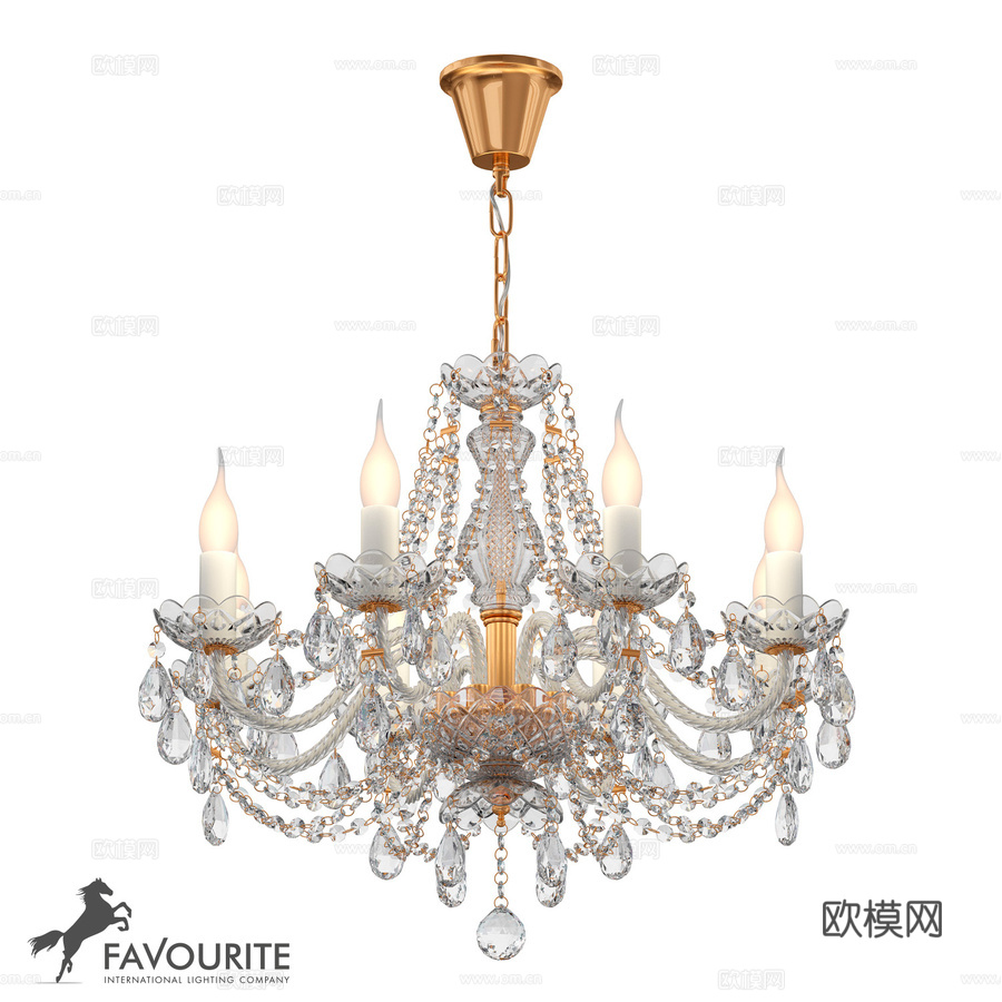 Simone 173 6-8P 吊灯3d模型