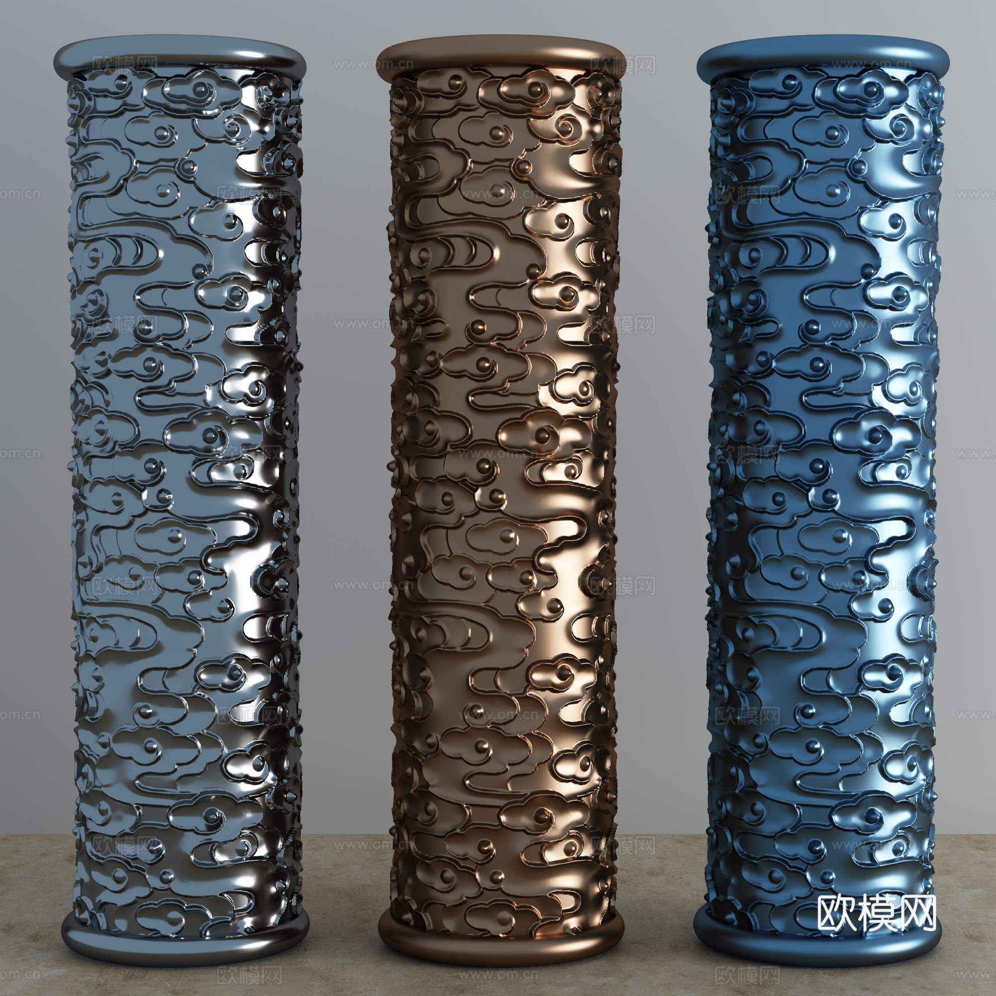 现代柱子3d模型下载
