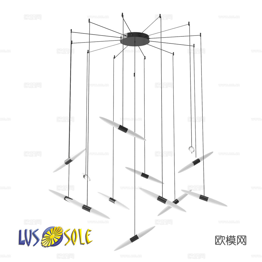 OM吊灯 Lussole LSP-73973d模型下载