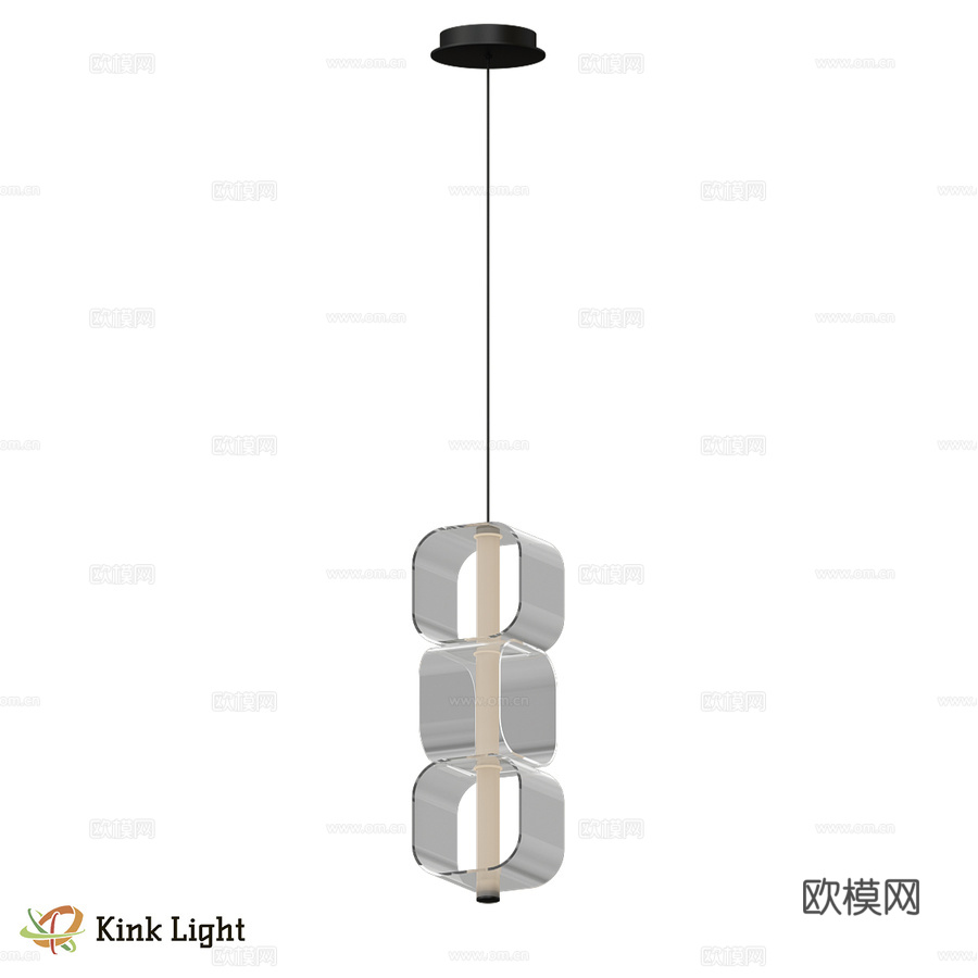 Lania黑色吊灯08493-1A,19(16)3d模型下载