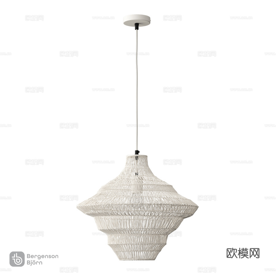 Vinger吊灯，直径45x50厘米，米色3d模型下载