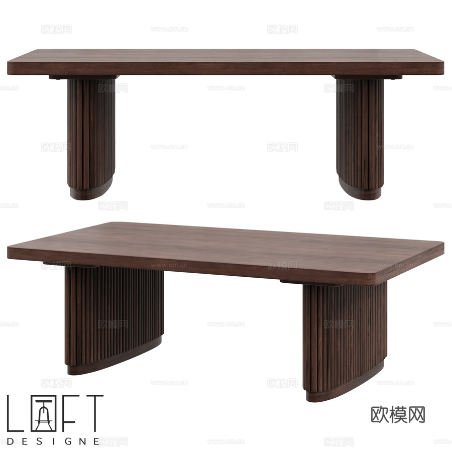 LoftDesigne 咖啡桌 63467 型号3d模型下载