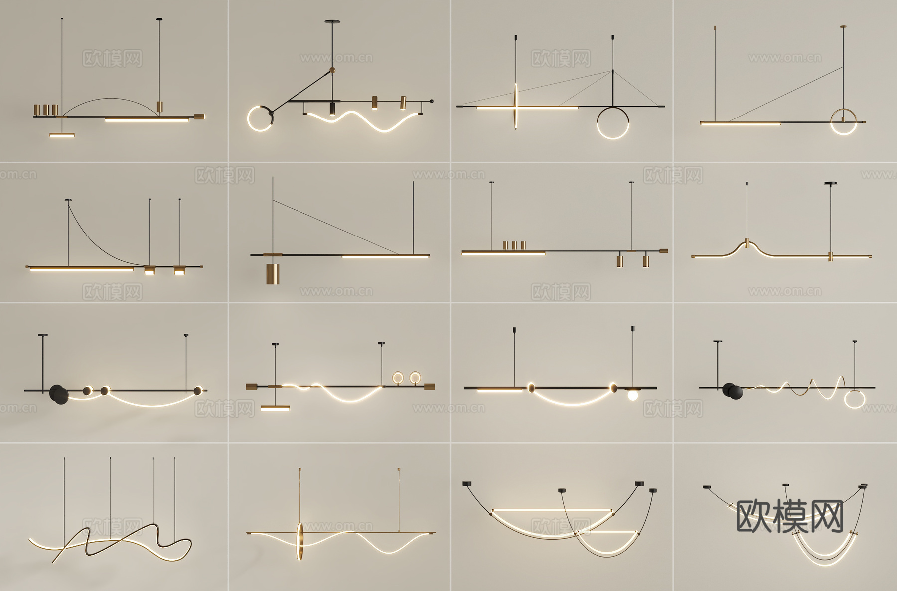 餐厅吊灯su模型