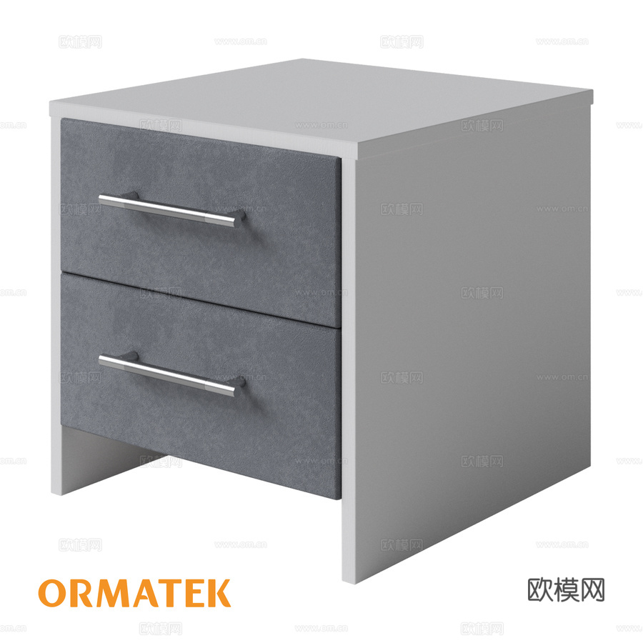 床头柜阿尔巴（2抽屉）3d模型下载