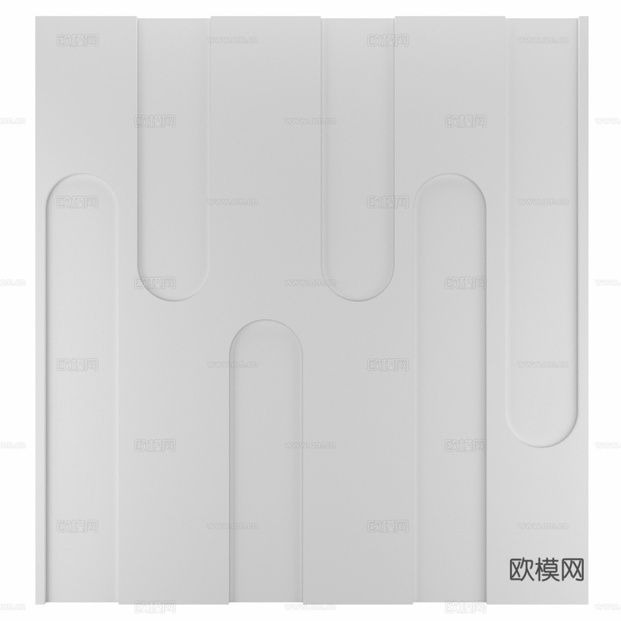 OM 石膏3D面板瀑布3d模型