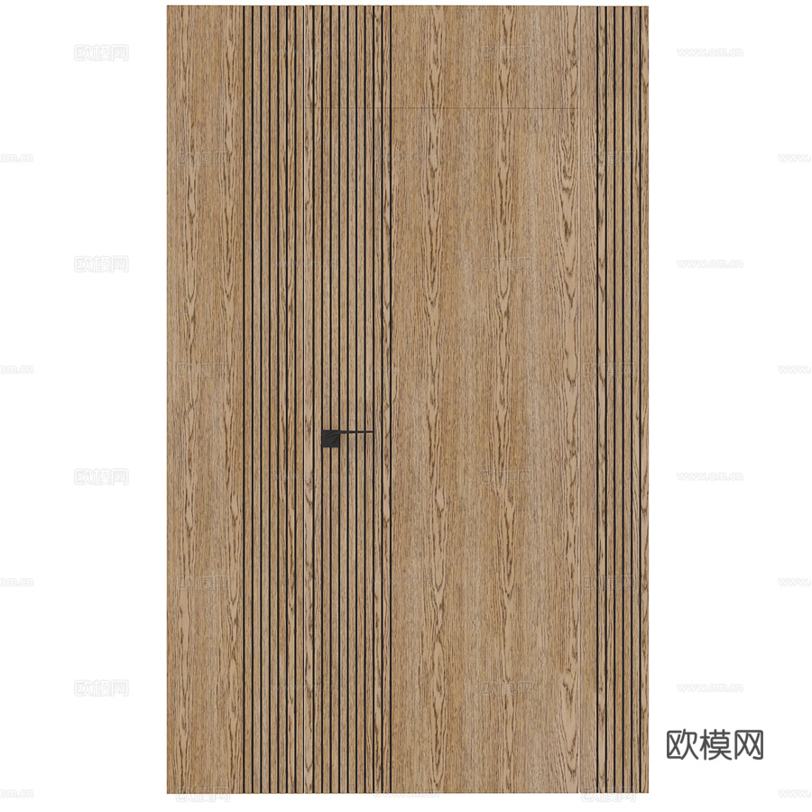 带面板和横梁的裂纹4室内门，来自3d模型下载