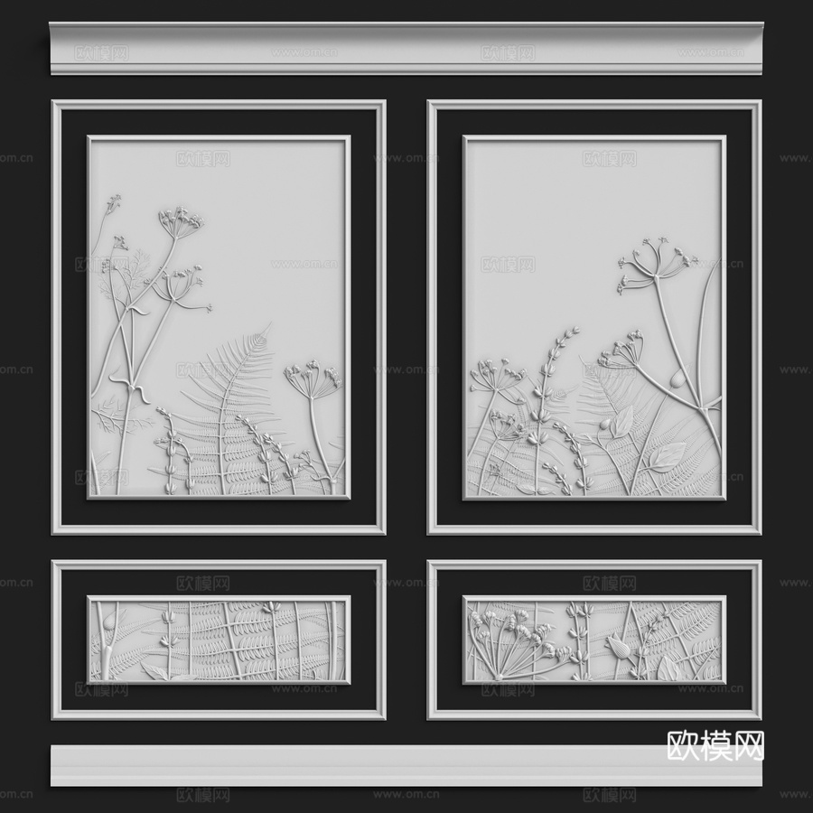 墙面组合 No. 2003d模型