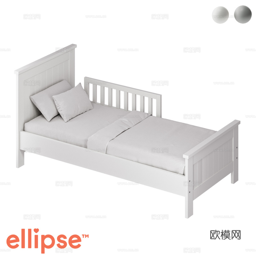 OM青少年木床3d模型下载