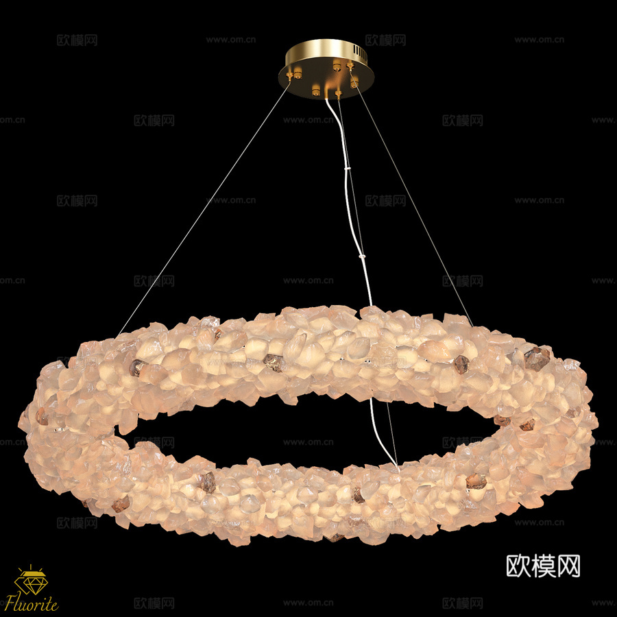 OM Gemma 萤石800毫米吊灯FL1156-8P3d模型下载