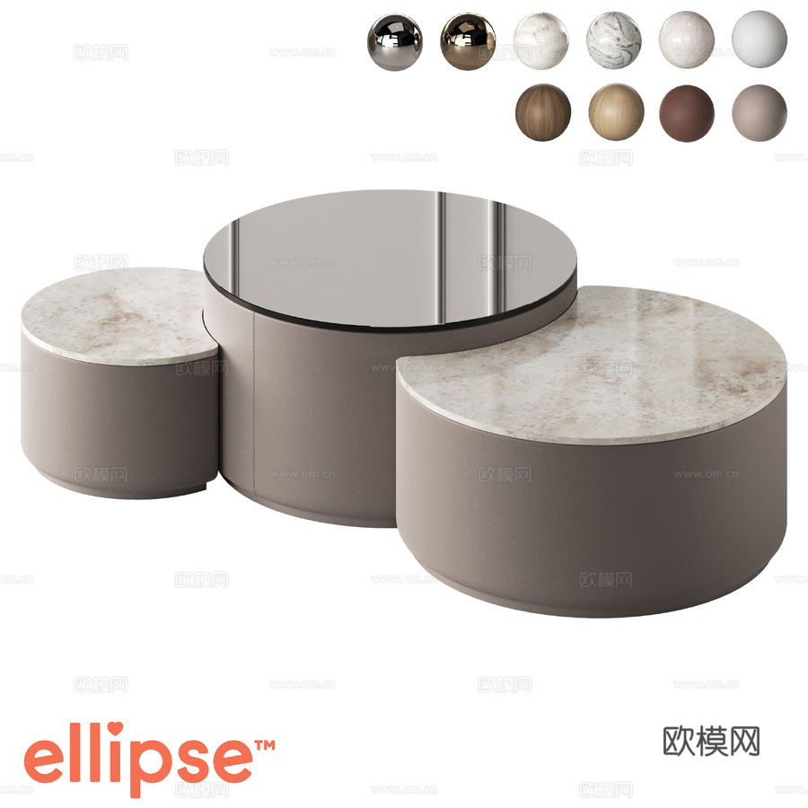 OM Sun餐桌3d模型下载