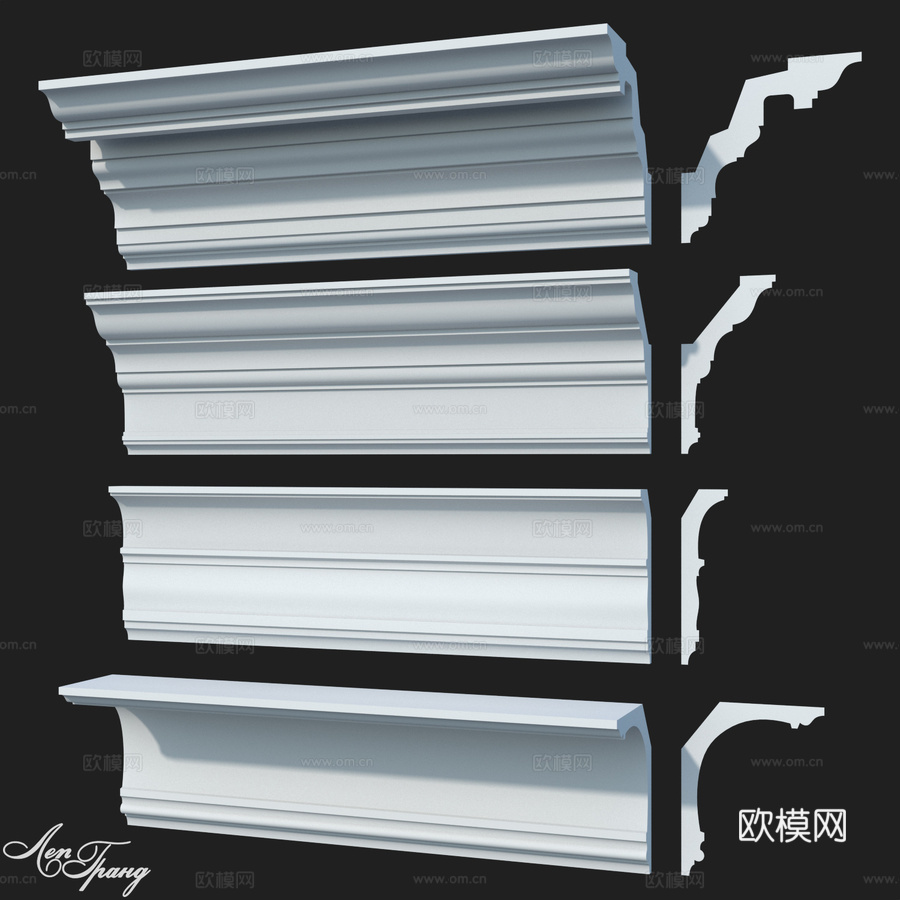 光滑窗帘盒套装 #49 LepGrand3d模型