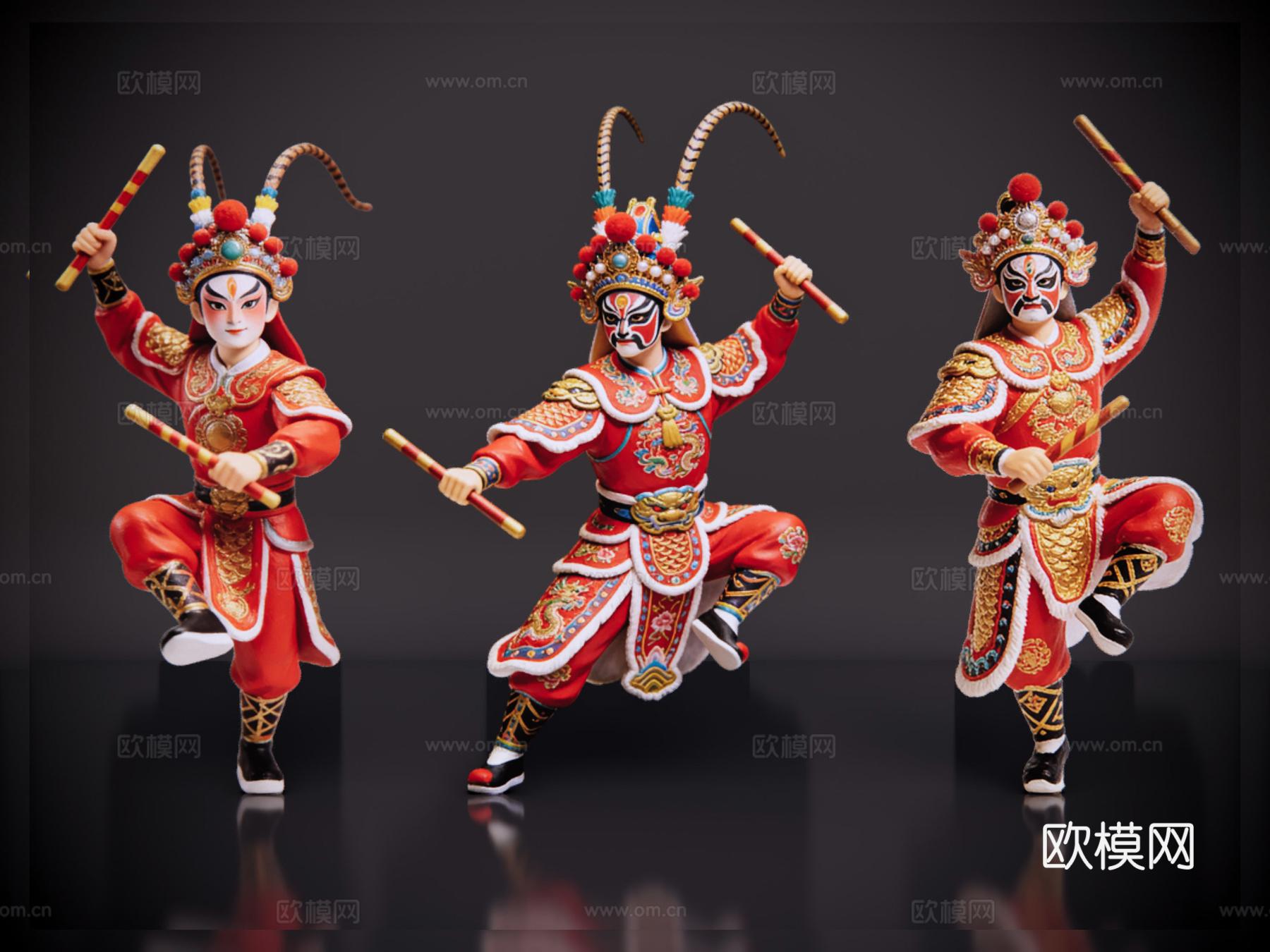 2D英歌舞手办 国潮手办 英歌舞 非遗传承活动 非遗手办su模型