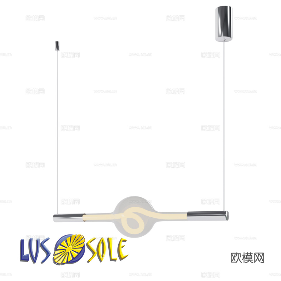 OM线性吊灯 Lussole LSP-74903d模型