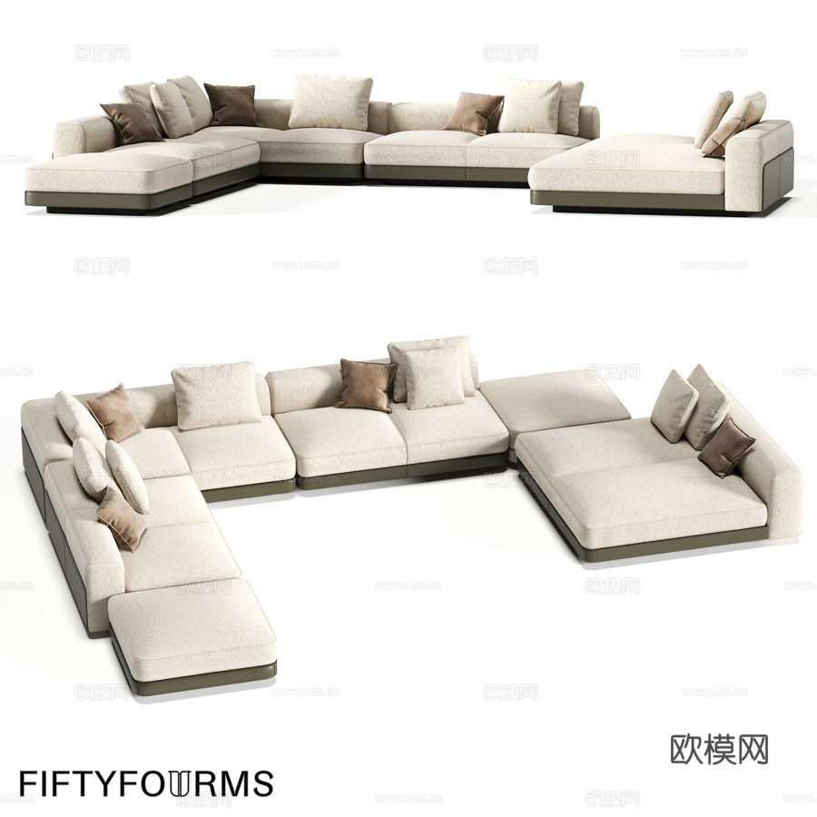 FIFTYFOURMS Lares 14 模块化沙发3d模型下载