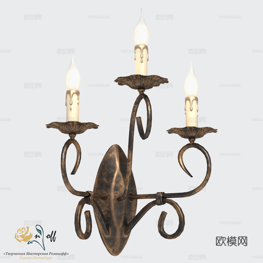 壁灯 RS240 3A 古铜色3d模型