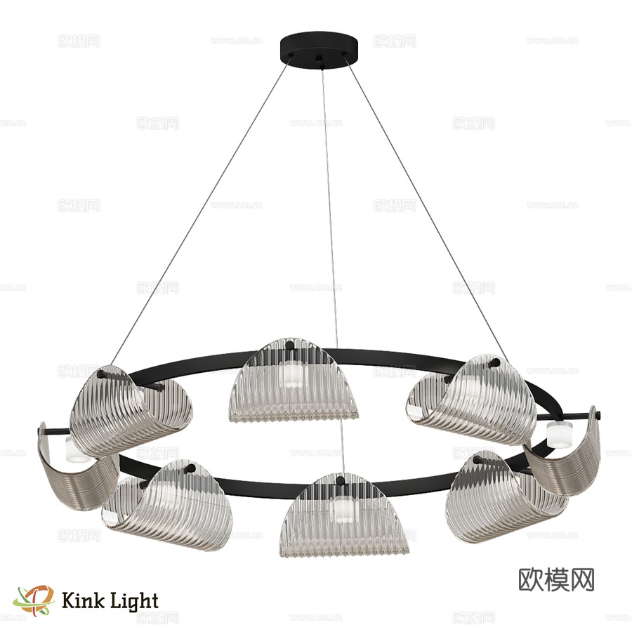 卡斯皮黑色枝形吊灯 08447-8A,19(16)3d模型下载