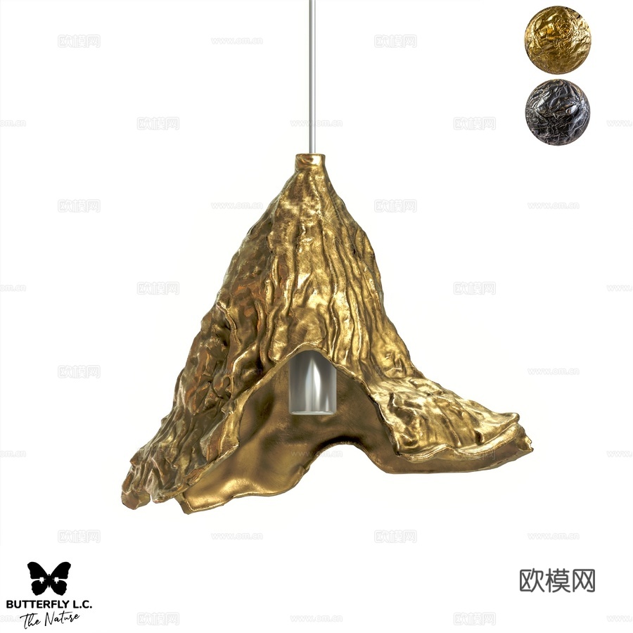 OM Butterfly L.C. 风铃草117石墨黄铜3d模型下载