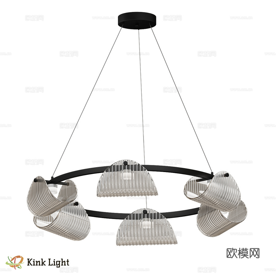 卡斯皮黑色枝形吊灯 08447-6A,19(16)3d模型下载