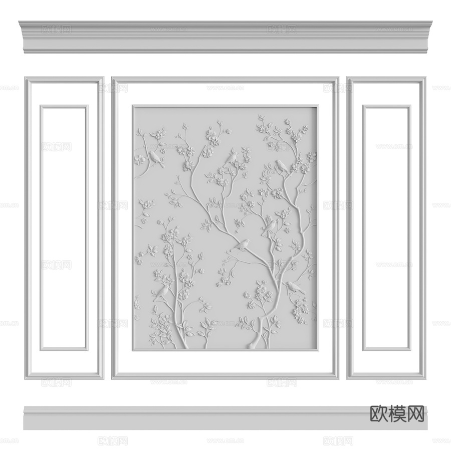 墙面装饰组件211号3d模型下载