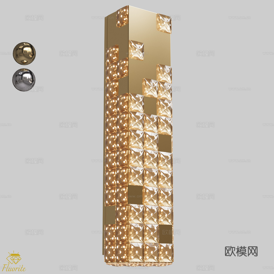 优雅萤石壁灯 (OM)3d模型