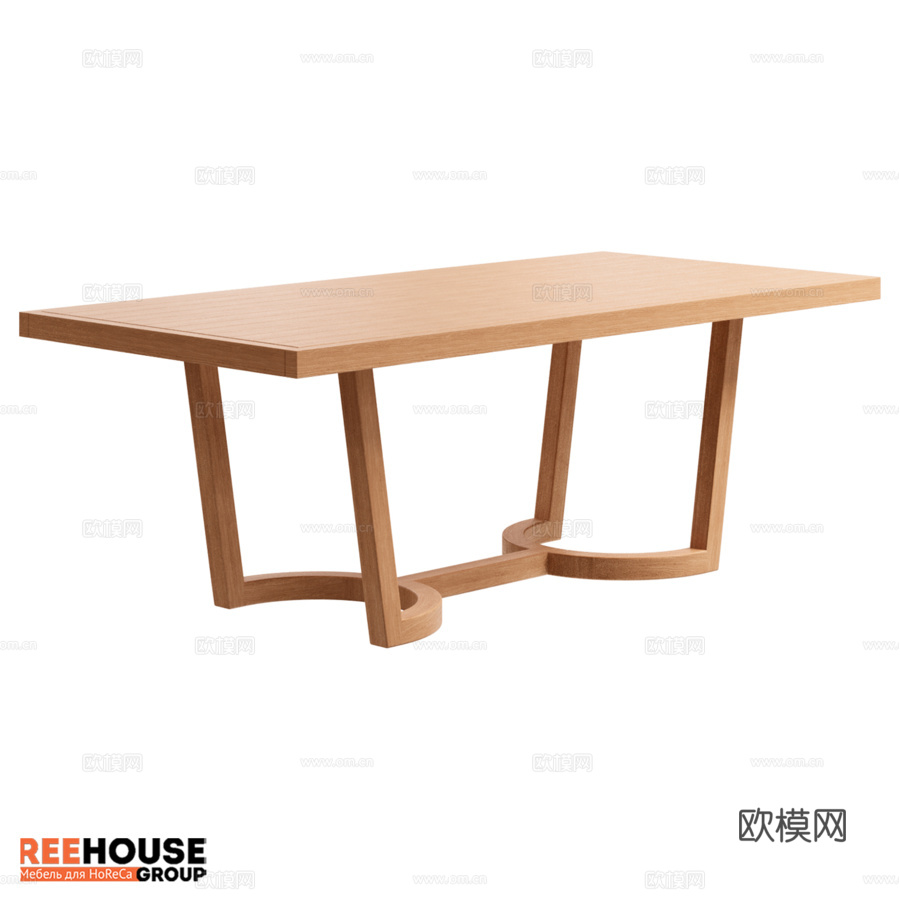 Vulcano木质餐桌3d模型下载