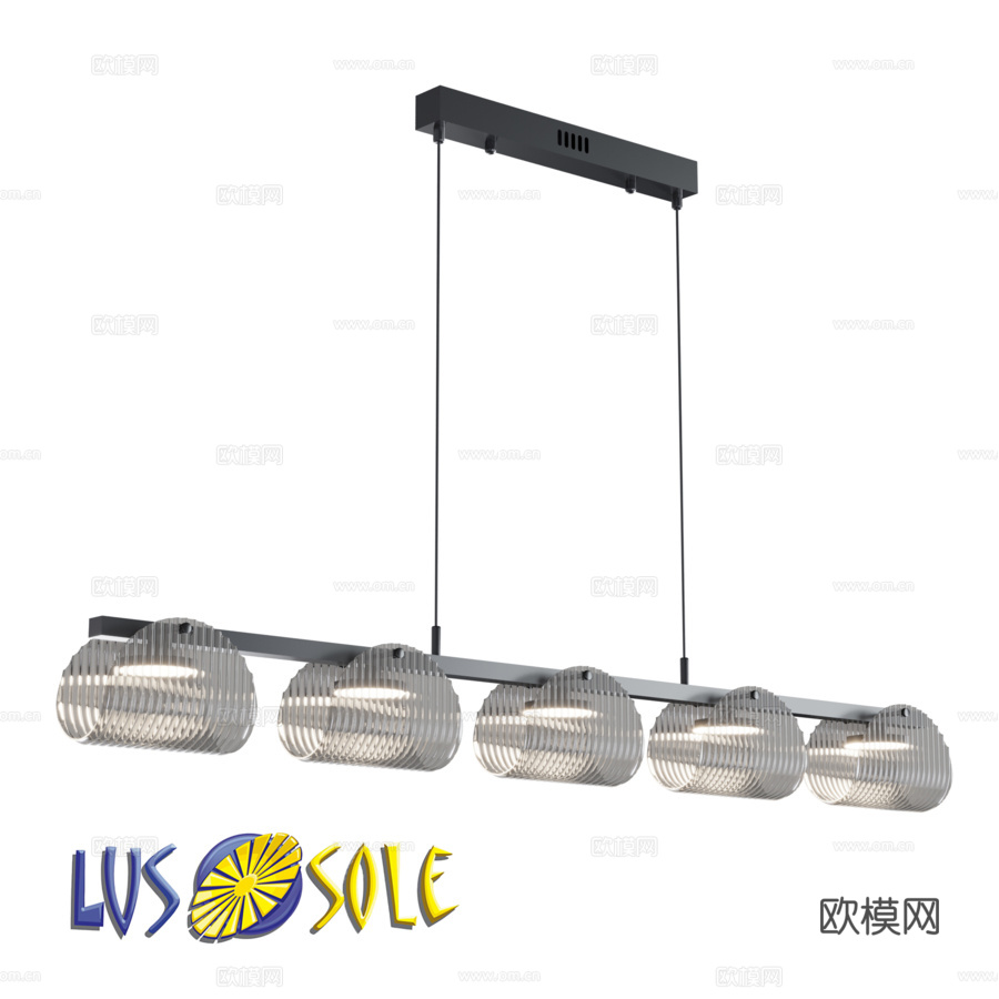 OM线性吊灯 Lussole LSP-75073d模型