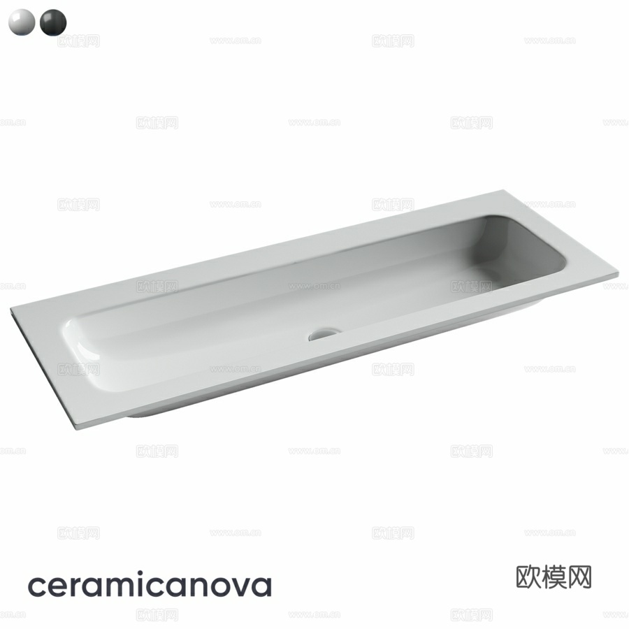OM Grace矩形台面式洗手盆，无3d模型下载