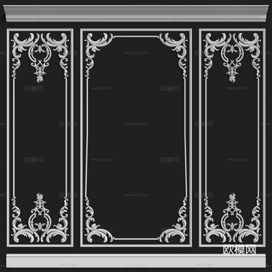 墙面装饰组件205号3d模型下载