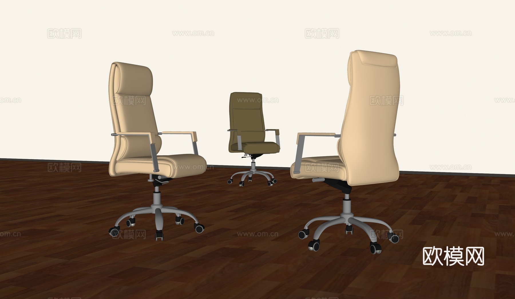 现代办公椅_会议椅su模型