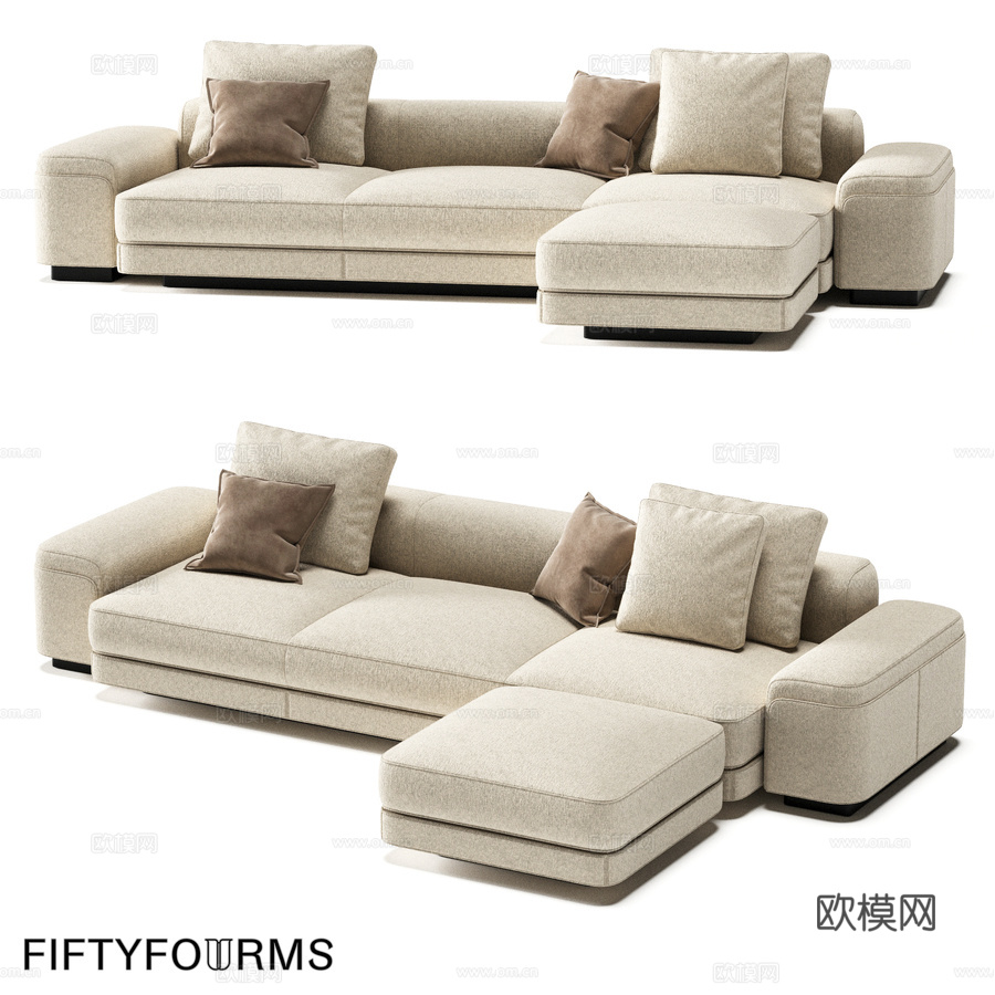 FIFTYFOURMS Lares 7 模块化沙发3d模型下载