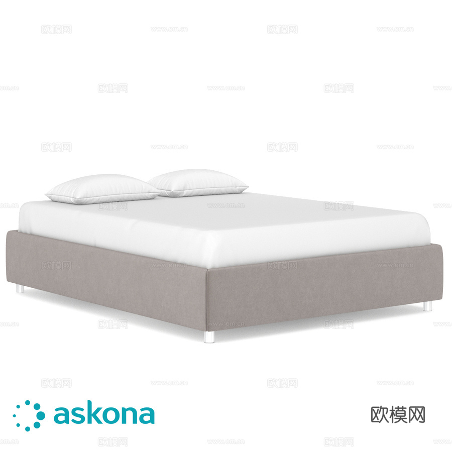 无床头板的Chloe nova（克洛伊诺瓦）床3d模型下载