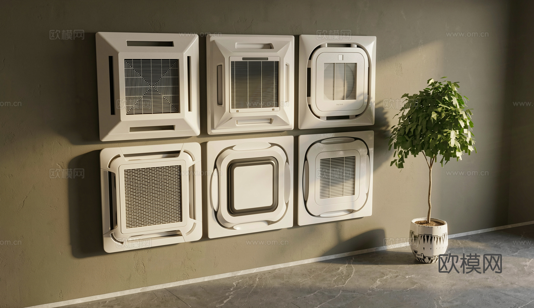 吸顶式空调su模型