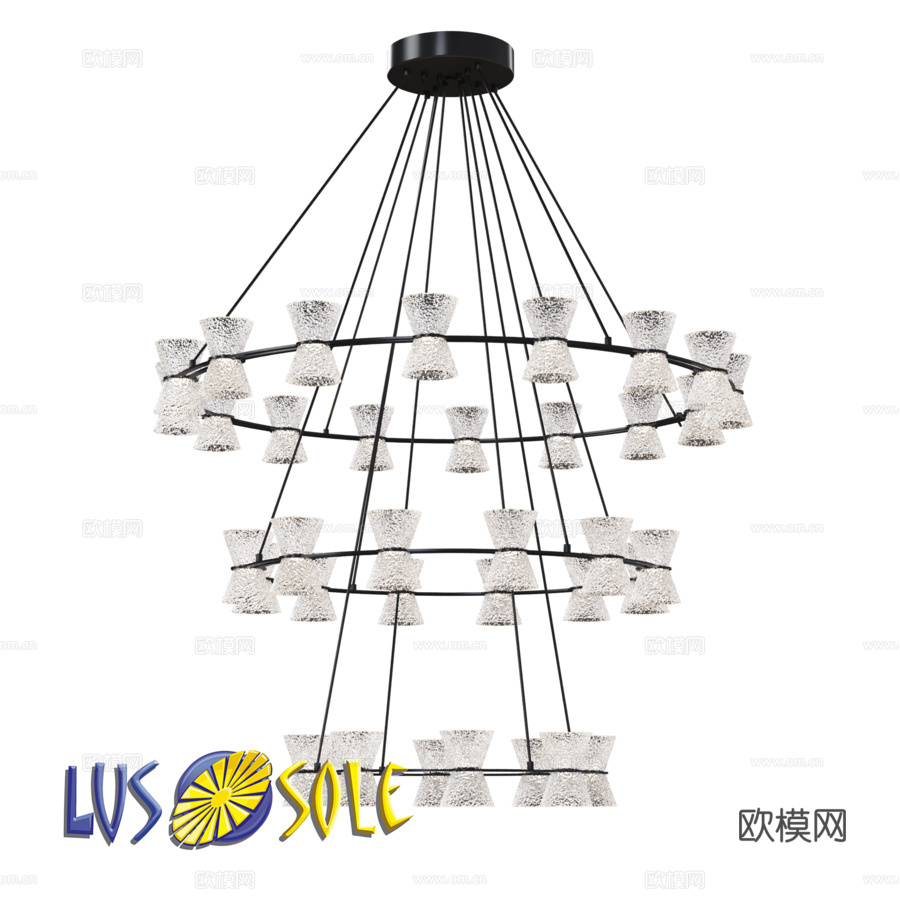 OM 吊灯 Lussole LSP-74673d模型下载