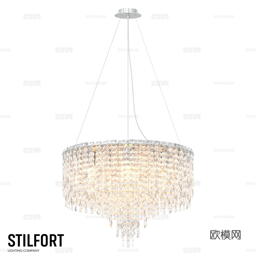 Stilfort吊灯，水晶雨系列3d模型下载
