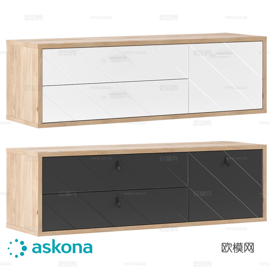 带抽屉单门壁柜Agir3d模型下载